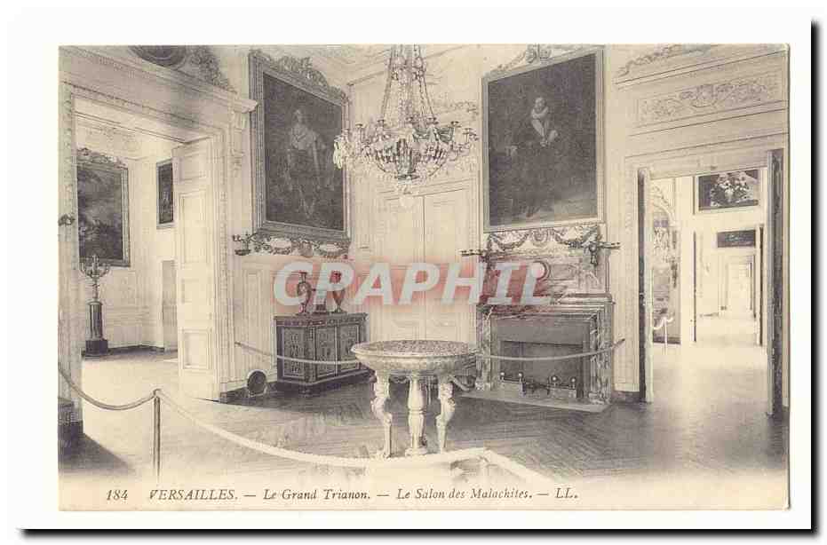 Versailles CPA Le grand Trianon Le salon des Malachites