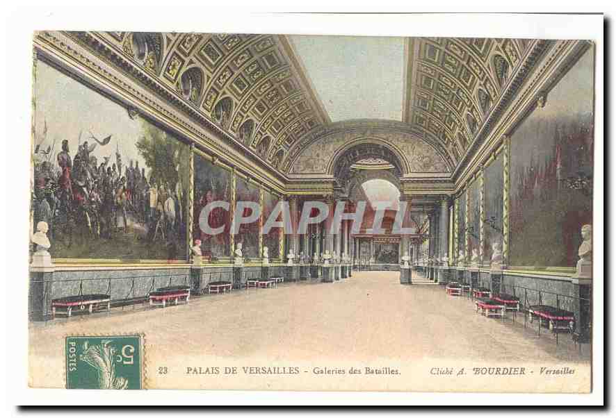 Palais de Versailles CPA Galerie des Batailles