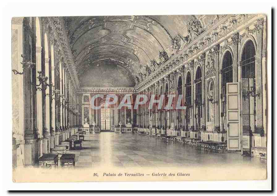 Palais de Versailles CPA Galerie des Glaces