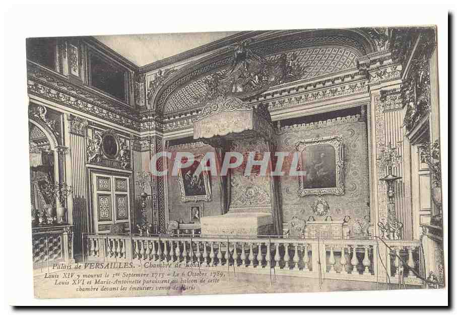 Palais de Versailles CPA Chambre de Louis XIV
