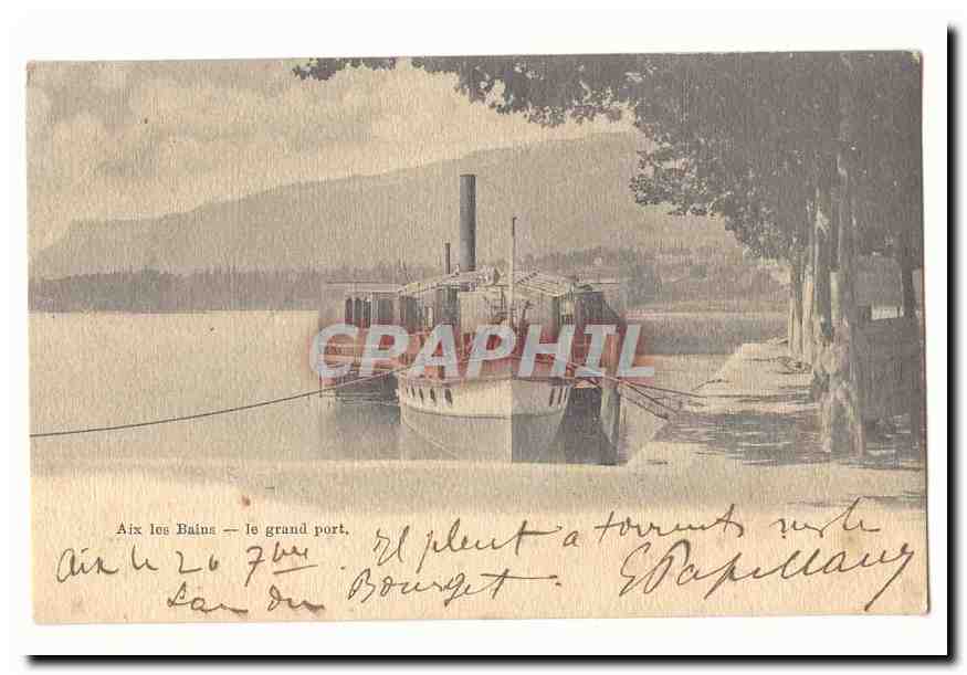 Aix les Bains CPA Le grand port (bateau)