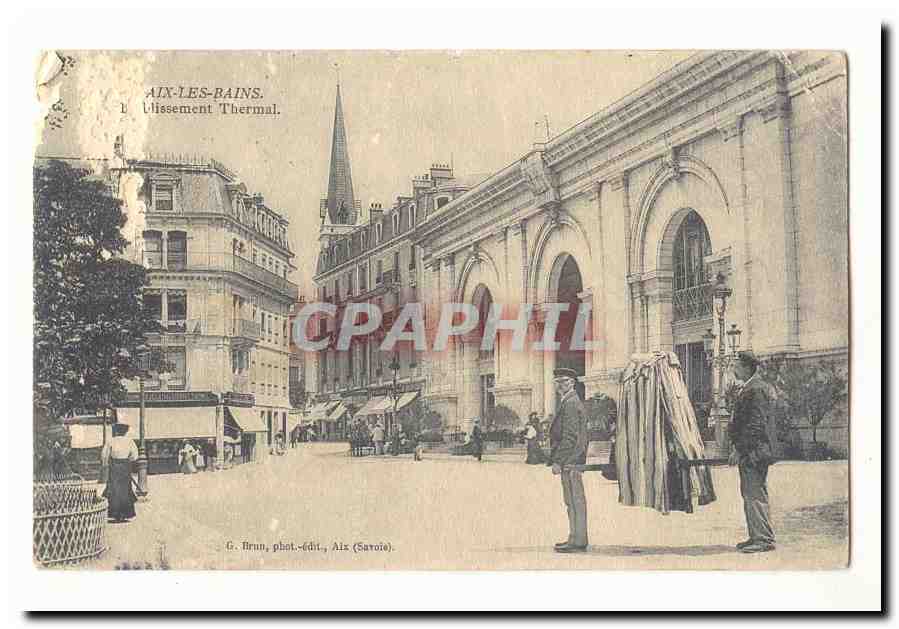 Aix les Bains CPA Etablissement thermal (chaise a porteurs)