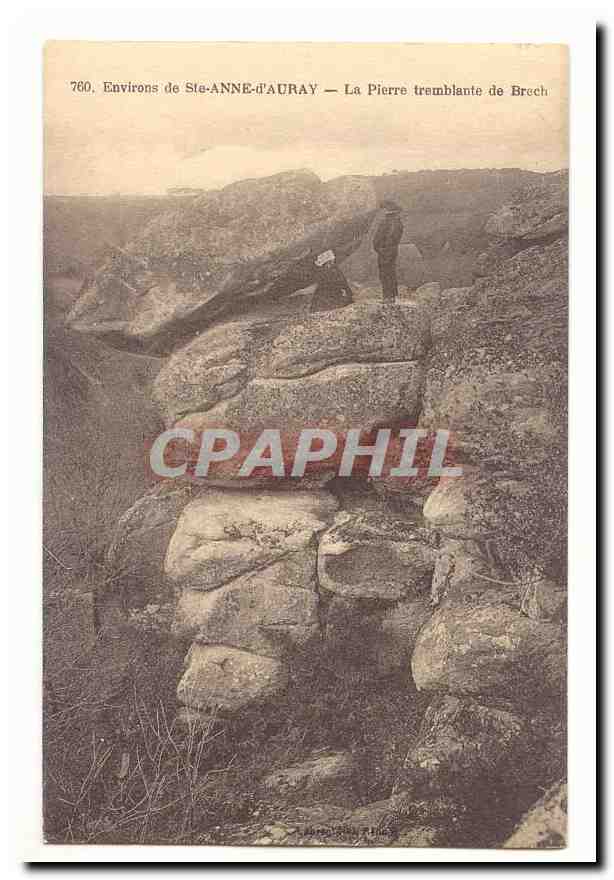 Environs de Sainte Anne d´Auray CPA La pierre tremblante de Brech