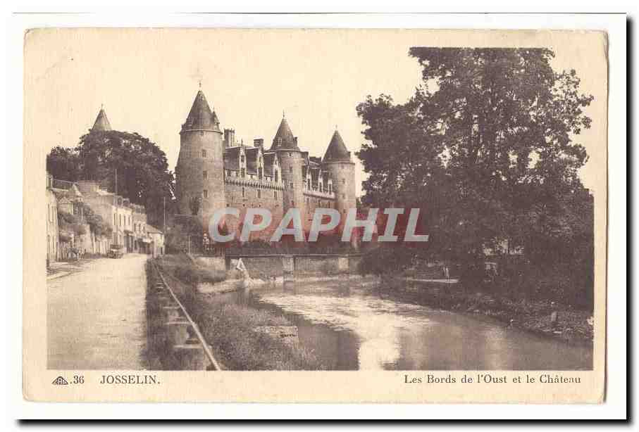 Josselin CPA Les bords de l'Oust et le chateau