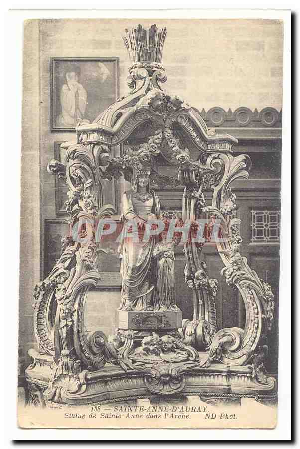 Sainte Anne d'auray CPA Statue de Sainte Anne dans l'arche