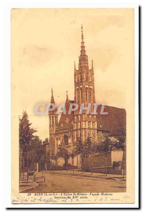 Agen (L.-et-G.) - Kirche St-Hilaire - Moderne Fassade Innenraum des 14. Jahrhunderts
