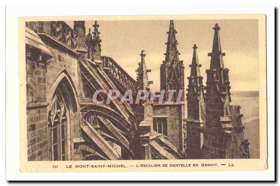 Le Mont-Saint-Michel — L'escalier de dentelle en granit — LL