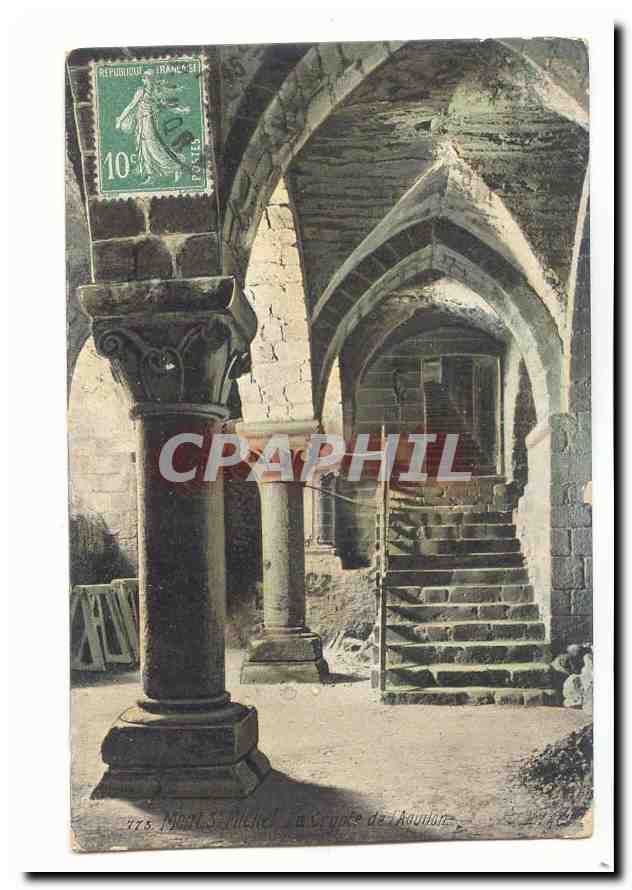 Le Mont Saint Michel CPA La crypte de l'aquilon