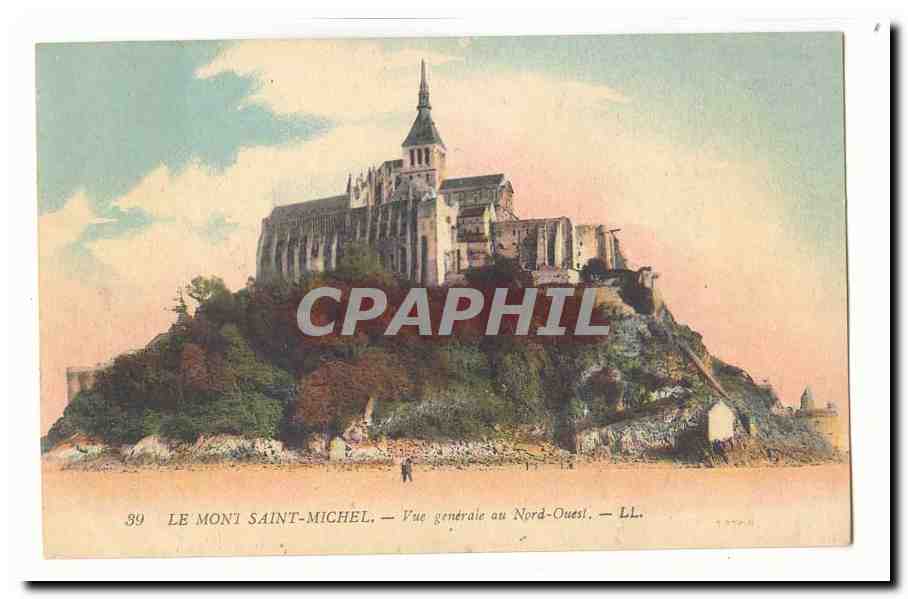 Le Mont Saint Michel CPA Vue generale au Nord Ouest