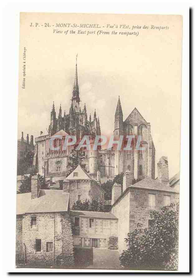 Le Mont Saint Michel CPA Vue a l'est prise des remparts