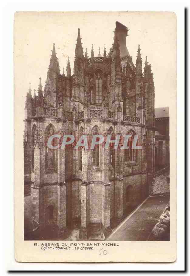 Le Mont Saint Michel CPA Abbaye Eglise abbatiale Le chevet