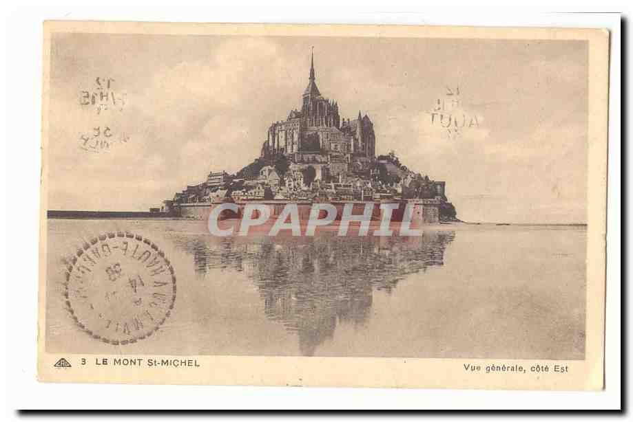 Le Mont Saint Michel CPA Vue generale cote Est