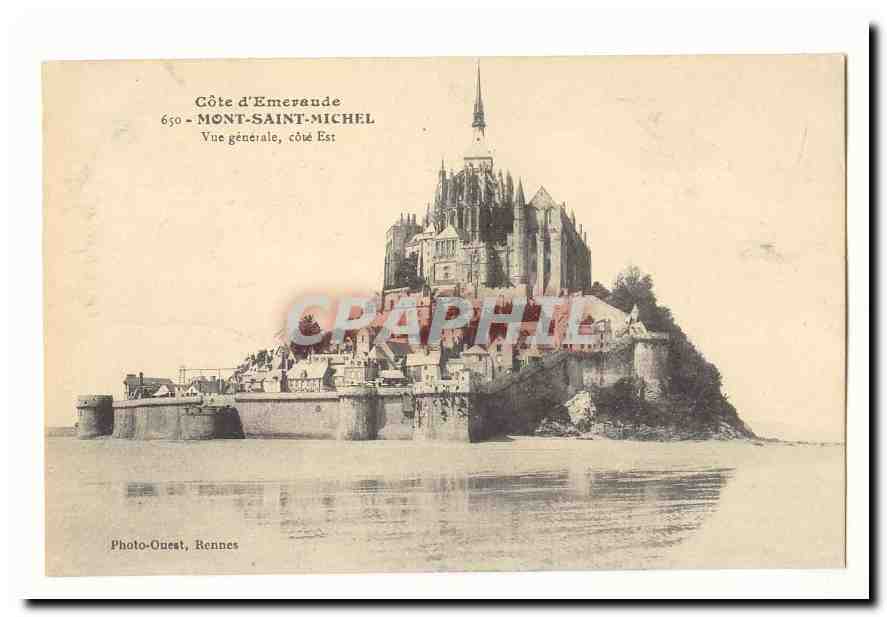 Le Mont Saint Michel CPA Vue generale cote Est