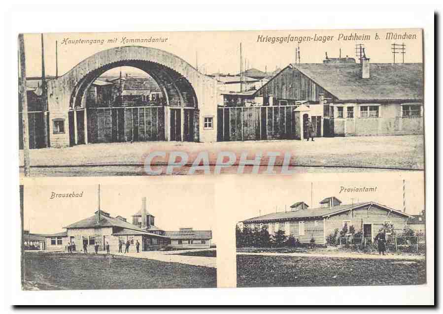 Allemagne Dillingen Saar CPA Kriegsgefangen Lager Puccheim bei Munchen (correspondance soldat prisonnier de guerre)