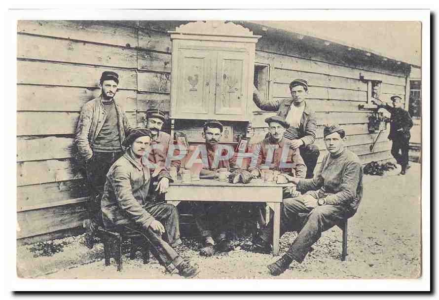 Allemagne Dillingen Saar CPA Puchheim prisonniers francais en camp TOP