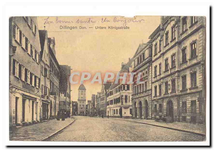 Allemagne Dillingen Saar CPA Untere Konigstrasse(correspondance soldat prisonnier de guerre)