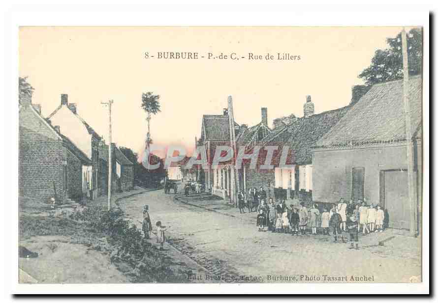 Burbure CPA Rue de Lilliers (enfants) TOP