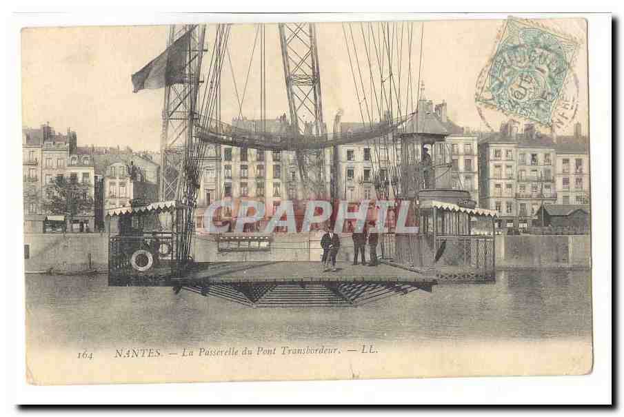 Nantes CPA La passerelle du pont transbordeur