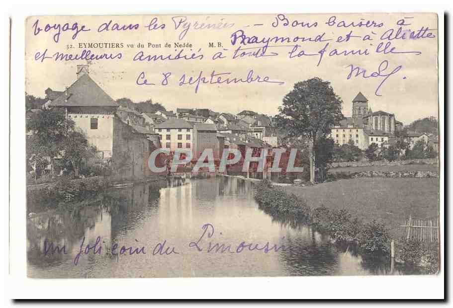 Eymoutiers CPA Vu du pont de Nelde