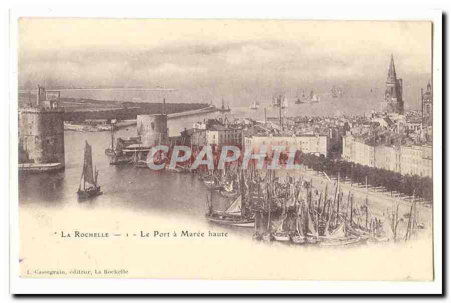La Rochelle — Le Port à Marée haute — L. Gassegrain, éditeur, La Rochelle