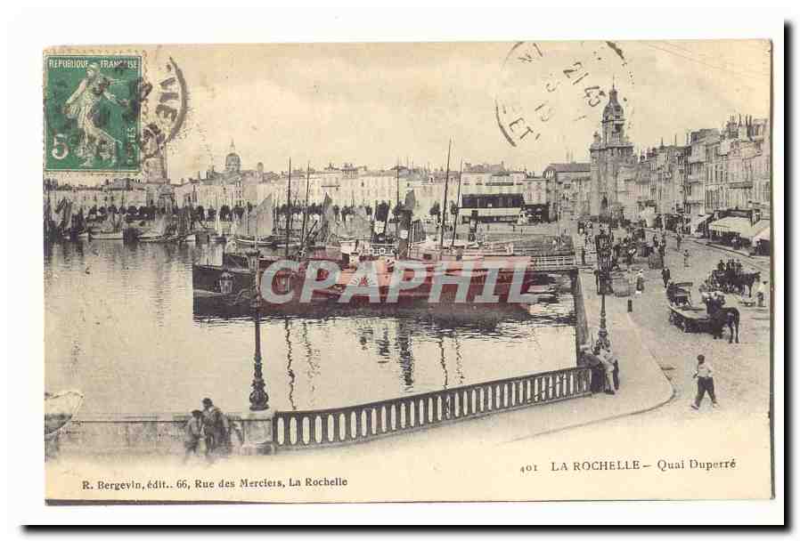 La Rochelle — Quai Duperré — R. Bergevin, édit., 66, Rue des Merciers, La Rochelle