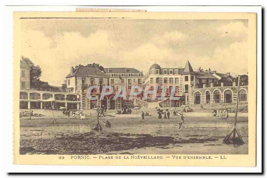 Pornic CPA plage de la Noelveillard Vue d'ensemble