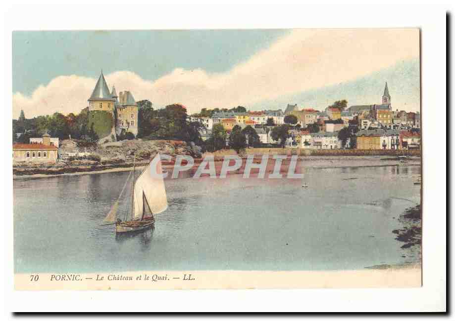 Pornic CPA Le chateau et le quai