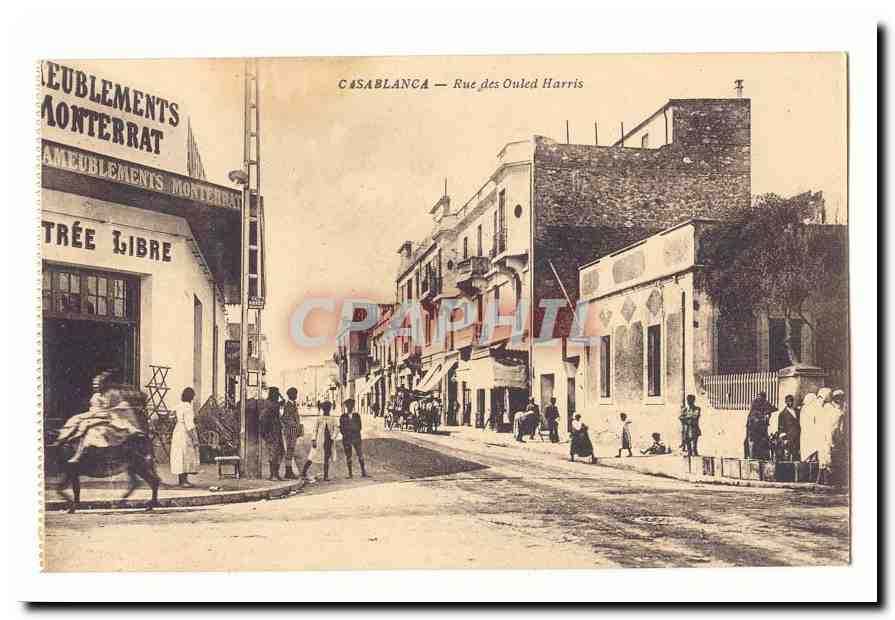 Maroc Casablanca CPA Rue des Ouled Harris