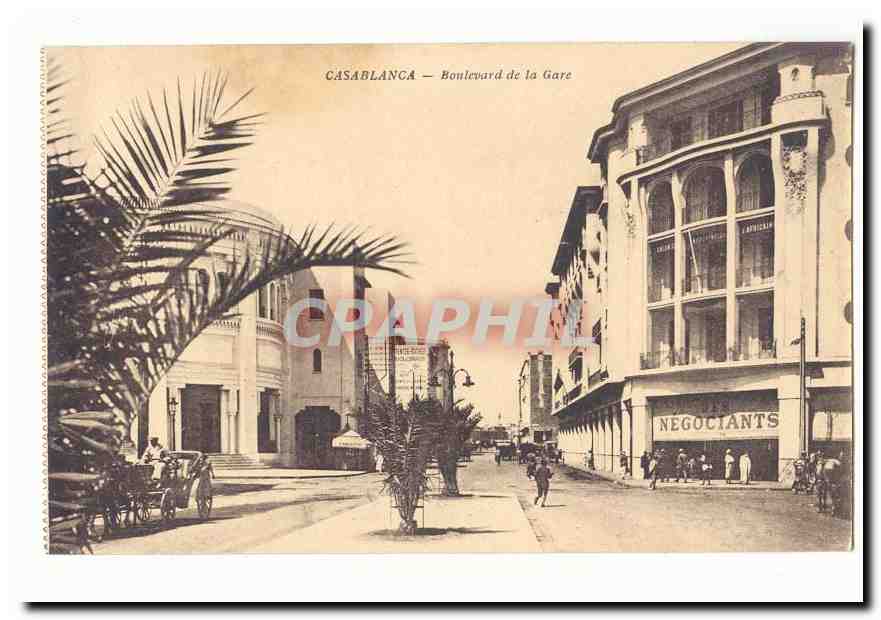 Maroc Casablanca CPA Boulevard de la gare