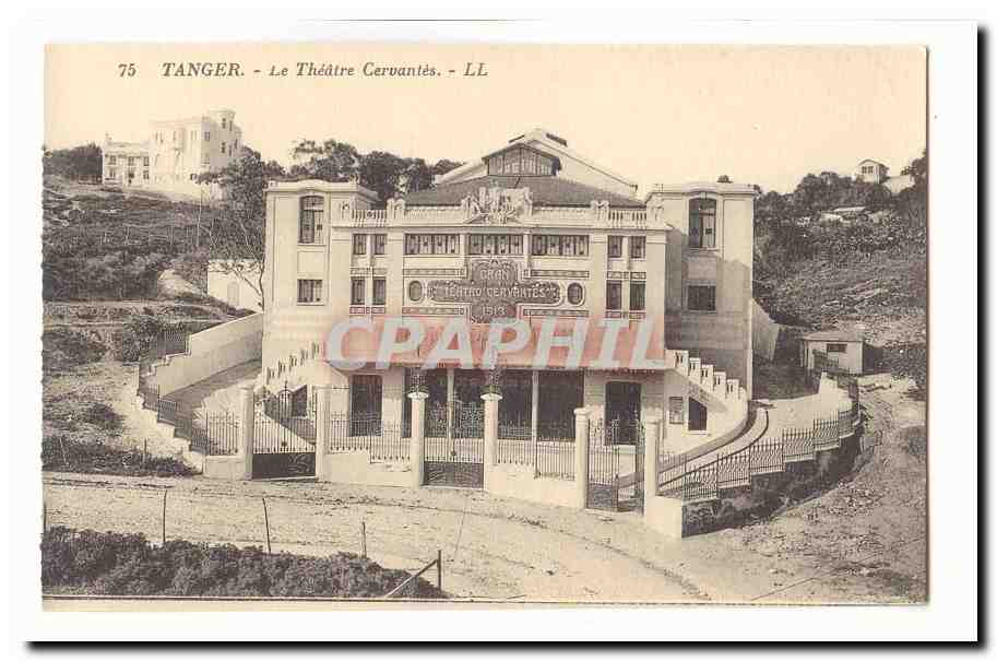 Maroc Tanger CPA Le theatre Cervantes (1913)