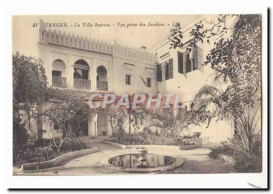 Maroc Tanger CPA La villa Harris Vue prise des jardins