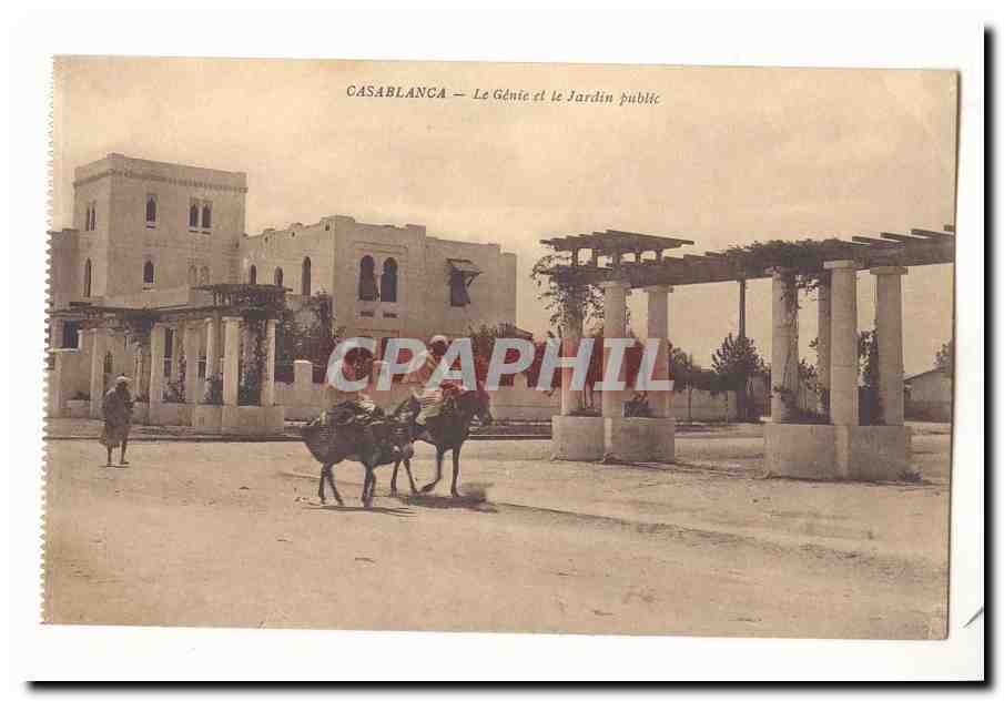 Casablanca — Le Génie et le Jardin public — éditeur CPAPHIL
