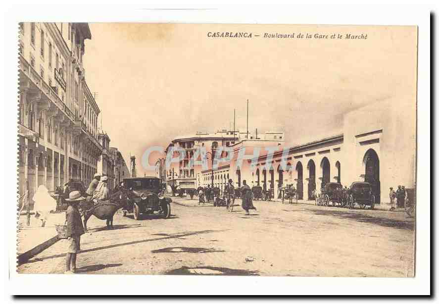 Casablanca — Boulevard de la Gare et le Marché
