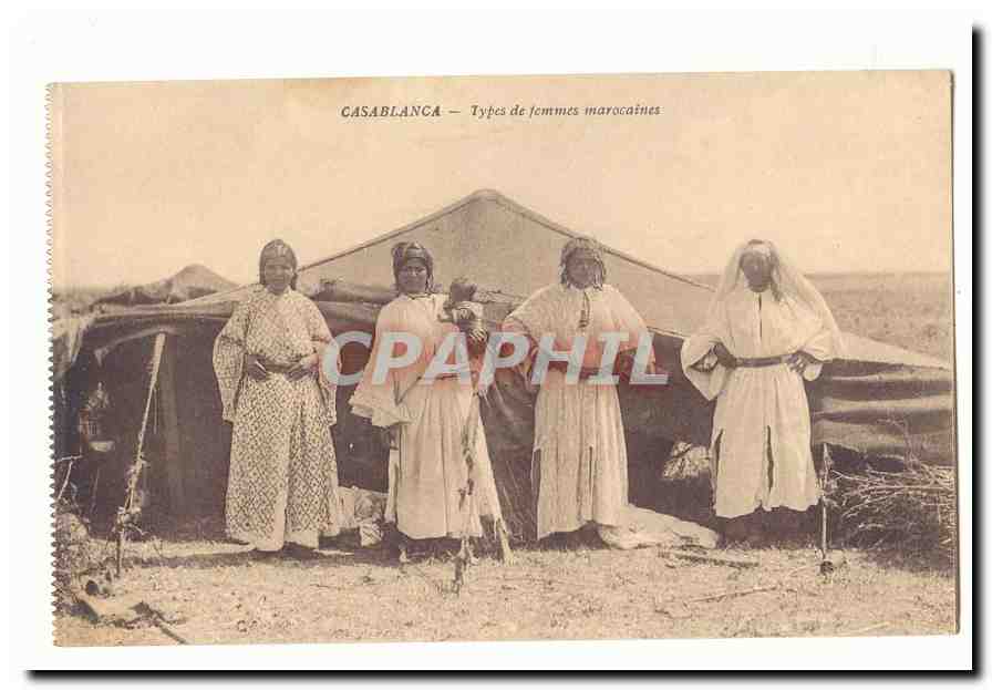 Maroc Casablanca CPA type de femmes marocaines