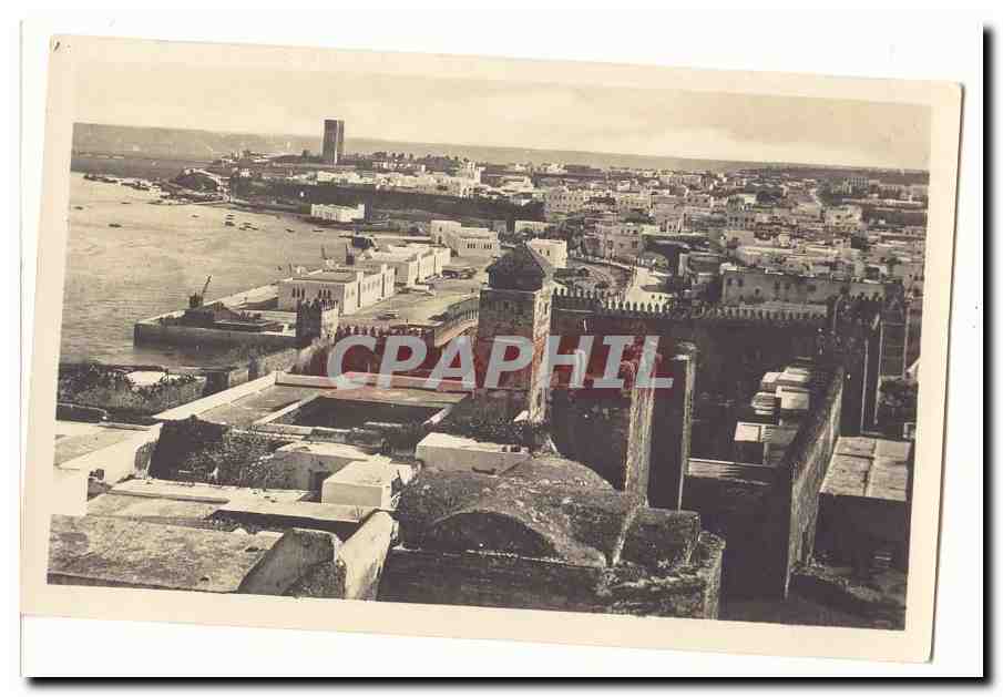 Maroc Rabat CPA Panorama vu de la porte des Oudaia