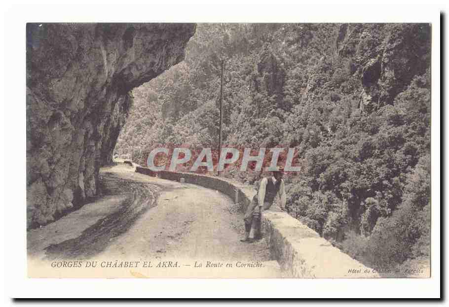 Algerie CPA Gorges du Chaabet el Akra La route en corniche