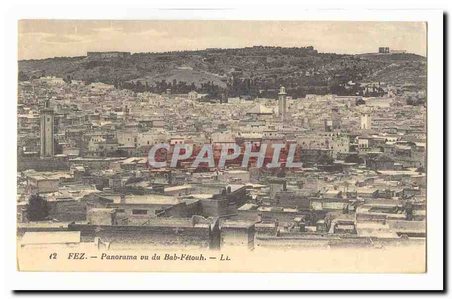 Maroc Fez CPA Panorama vu du Bab Fetouh