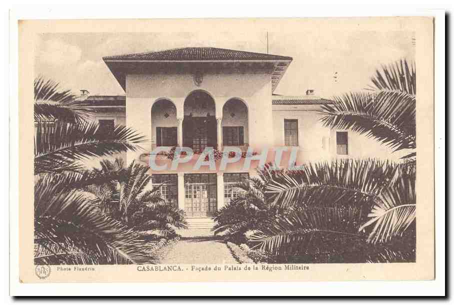 Maroc Casablanca CPA Facade du palais de la region militaire
