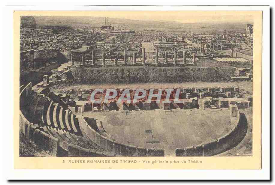 Ruines romaines de Timgad — Vue générale prise du Théâtre
