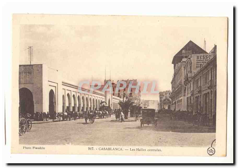 Maroc Casablanca CPA Les halles centrales