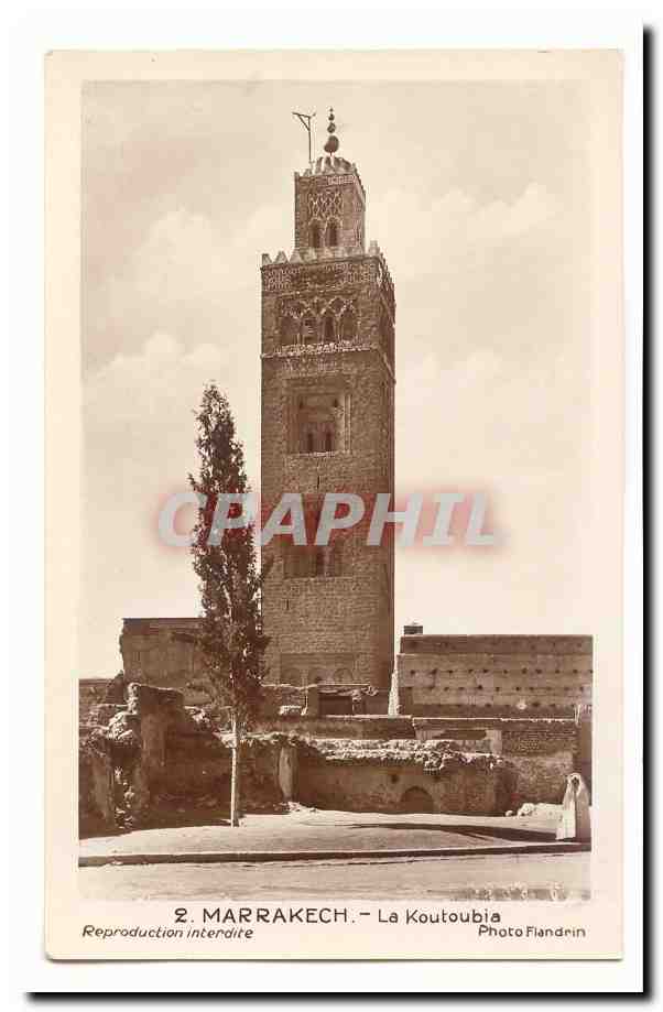 Maroc Marrakech CPA Mosquee de la Koutoubia