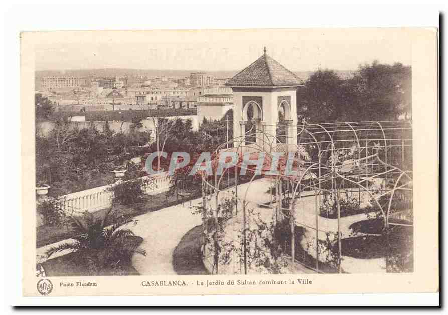 Casablanca - Le jardin du Sultan dominant la Ville — Photo Flandrin