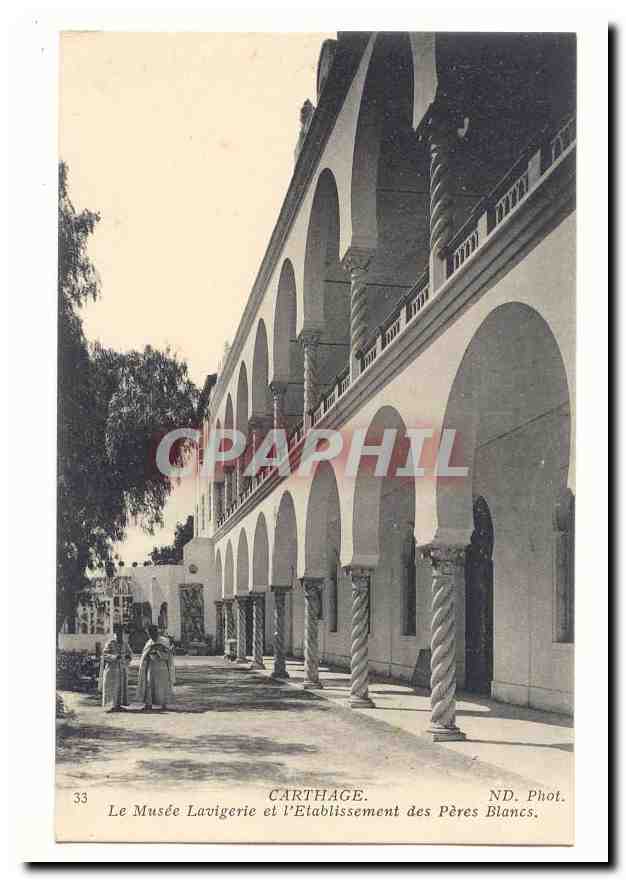 Tunisie Carthage CPA le musee Lavigerie et l'etablissement des Peres Blancs