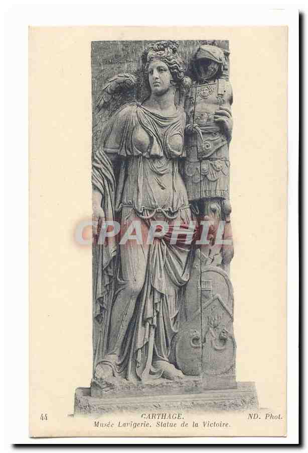 Tunisie Carthage CPA Musee Lavigerie Statue de la Victoire