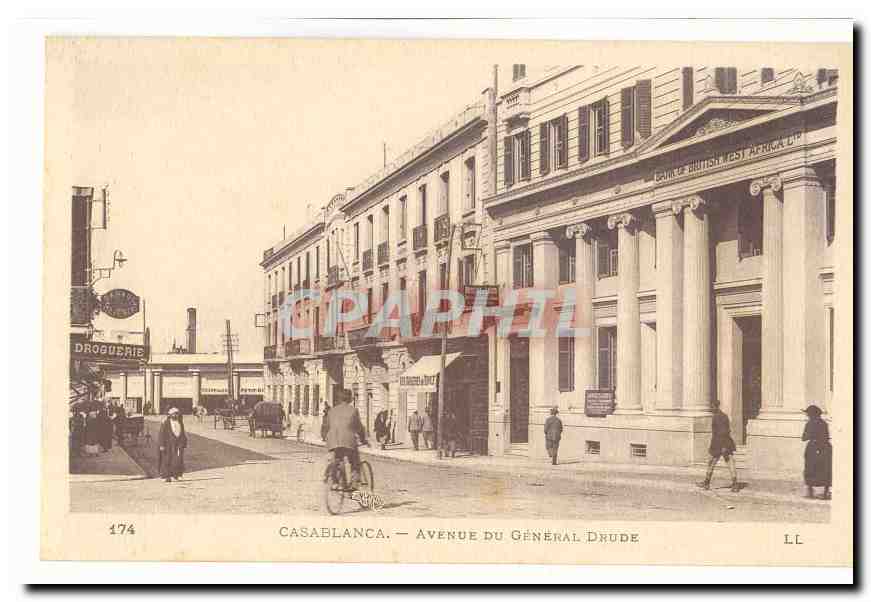 Casablanca — Avenue du Général Drude — LL, n° 174