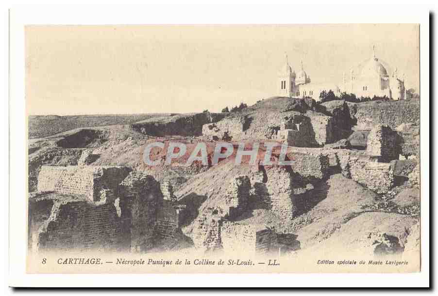 Tunisie Carthage CPA Necropole punique de la colline de Saint Louis