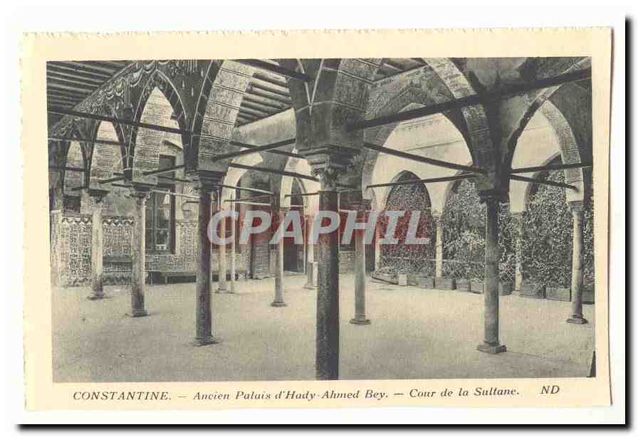 Algerie Constantine CPA Ancien palais d'Hady Ahmed Bey Cour de la Sultane