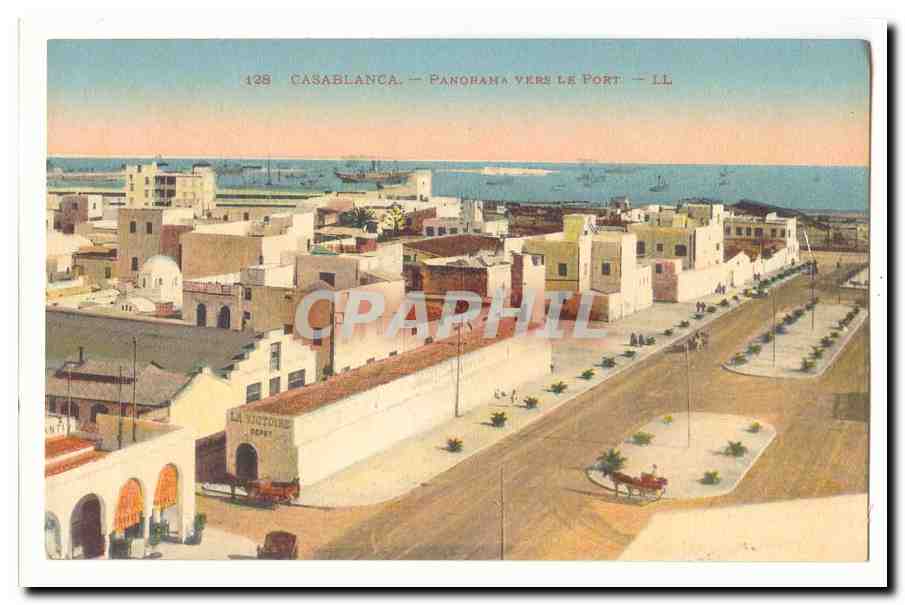 Casablanca — Panorama vers le port — LL, n° 128