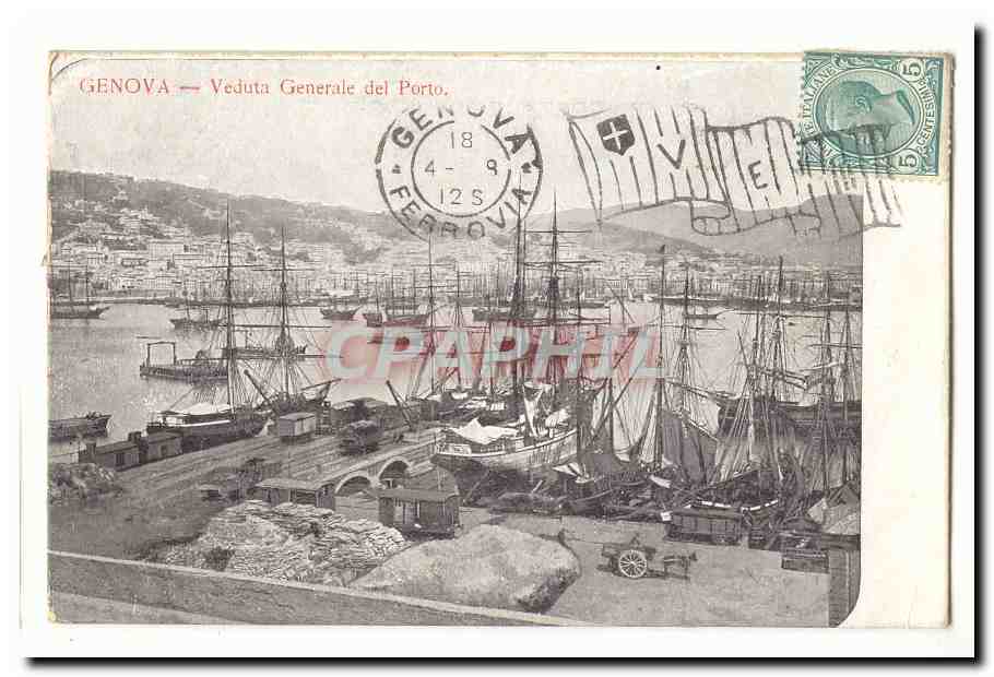 Genova — Veduta Generale del Porto — éditeur inconnu, n° de série non visible