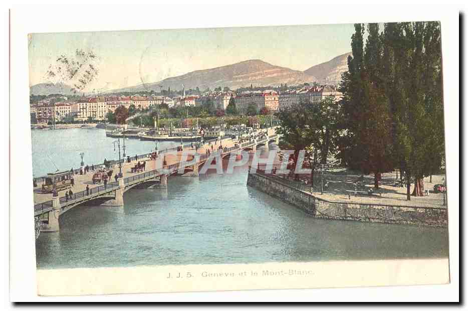 Geneve CPA Geneve et le Mont Blanc